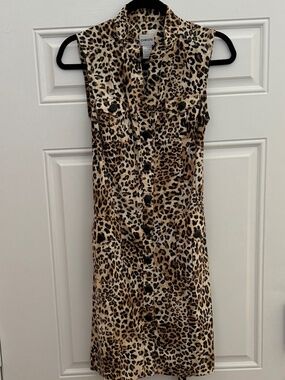 Leopard Midi Shirt Dress